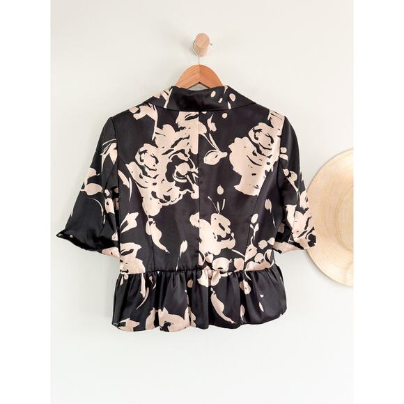 JS Collections | Black & Cream Cocktail Party Jacket | Sz 10 - Picture 10 of 11